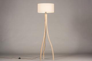 Stojací designová lampa Arbon White and Wood (LMD)