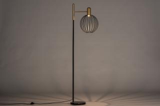 Stojací designová lampa Black Pin and Gold (LMD)