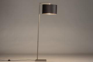 Stojací designová lampa Pallas Black and Silver Steel (LMD)