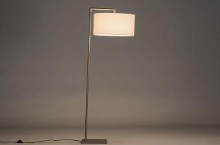 Stojací designová lampa Pallas White Steel  (LMD)