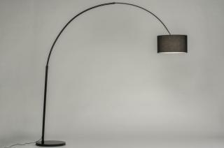 Stojací designová oblouková lampa Dallas Black and Black (LMD)