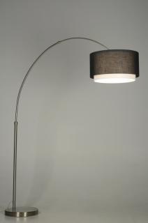 Stojací designová oblouková lampa Soffito Nero (LMD)