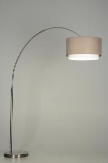 Stojací designová oblouková lampa Soffito Taupe (LMD)