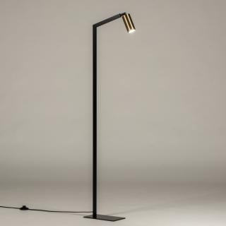 Stojací minimalistická lampa Benett Black and Gold (LMD)