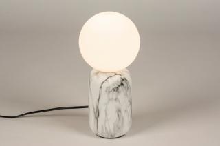 Stolní luxusní lampa Giordanni Marmor Bianco (LMD)