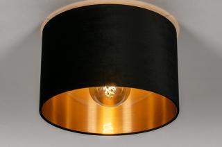 Stropní designové svítidlo Wildmore Black and Gold 40 (LMD)