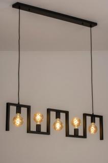 Závěsné černé svítidlo nad stůl Boston Loft Black (LMD)