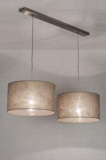 Závěsné designové béžové svítidlo nad stůl Duo Taupe Unima (LMD)