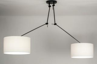 Závěsné designové bílé svítidlo nad stůl Snap Light Duo White and Black (LMD)