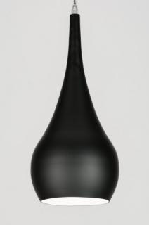 Závěsné designové černé svítidlo Lungo Nero  (LMD)
