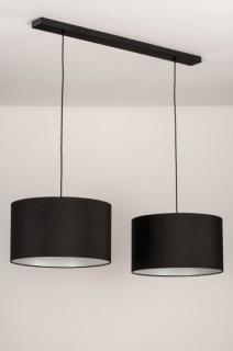 Závěsné designové černé svítidlo nad stůl Duo Nero Unima and Nero (LMD)