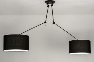 Závěsné designové černé svítidlo nad stůl Snap Light Duo Black and Black (LMD)
