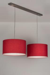 Závěsné designové červené svítidlo nad stůl Duo Red Unima (LMD)