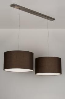 Závěsné designové hnědé svítidlo nad stůl Duo Brown Unima (LMD)