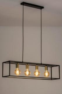 Závěsné designové industriální svítidlo nad stůl Boston Light Style Gold (LMD)