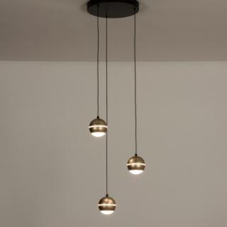 Závěsné designové LED svítidlo Bernie Round Gold 3 (LMD)