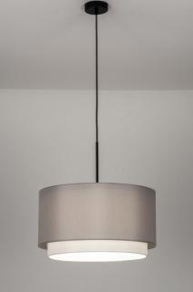 Závěsné designové šedé svítidlo do ložnice Rigoletto Yersey and Black (LMD)