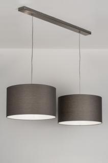 Závěsné designové šedé svítidlo nad stůl Duo Grey Unima (LMD)