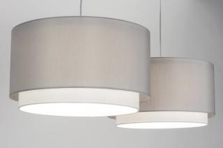 Závěsné designové šedé svítidlo nad stůl Napolitana Yersey (LMD)