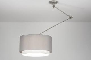 Závěsné designové šedé svítidlo nad stůl Piega Yersey (LMD)