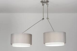 Závěsné designové šedé svítidlo nad stůl Snap Duo Lumina Nocce Yersey  (LMD)