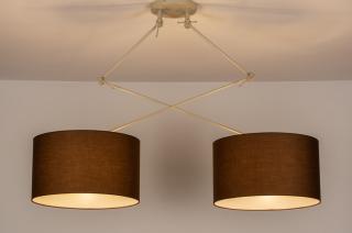 Závěsné designové svítidlo nad jídelní stůl Snap Light Brown Duo and Sand (LMD)