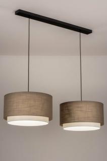 Závěsné designové svítidlo nad stůl Napolitana Taupe and Black (LMD)