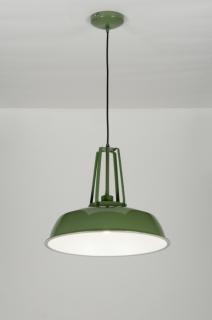Závěsné industriální zelené svítidlo Vintage Green One (LMD)