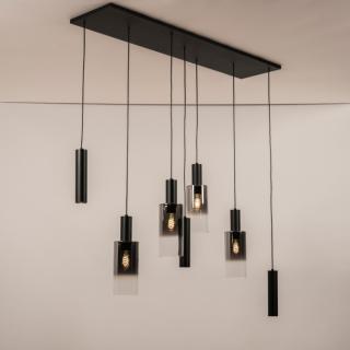 Závěsné svítidlo nad jídelní stůl Luce di Tosca 7 Black (LMD)