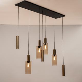 Závěsné svítidlo nad jídelní stůl Luce di Tosca 7 Bronse (LMD)