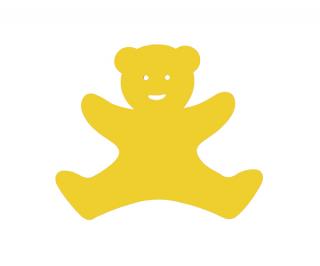 Plavecká deska Dena Medvídek - žlutá
