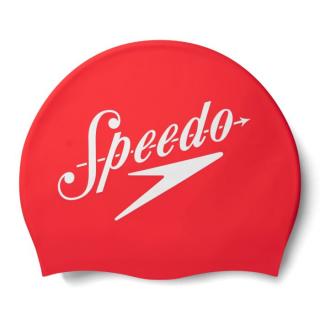 Speedo Printed Silicone Cap - čepice Barva: červená