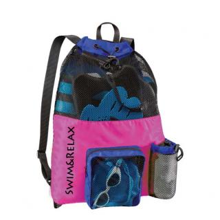 Swim&Relax Pool Mesh Bag 62x45cm Barva: modro - růžová