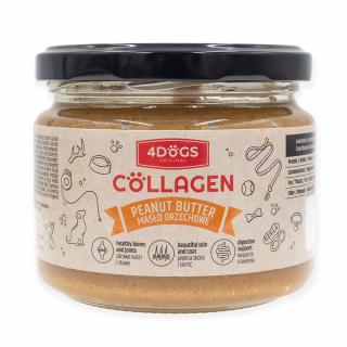 4DOGS Arašídové máslo pro psy s mletým parožím Peanut Butter 330 g