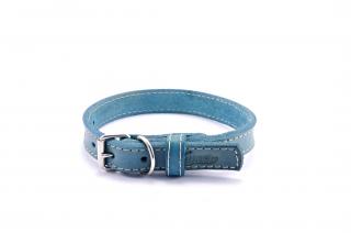 Kožený obojek STUBBY mini | tyrkysový Šířka: 1,9 cm, Obvod krku: 29 - 38 cm