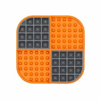 LickiMat Slomo lízací podložka 2v1 - 20 x 20cm Barva: Oranžová