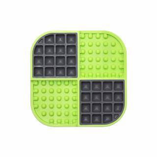 LickiMat Slomo lízací podložka 2v1 - 20 x 20cm Barva: Zelená