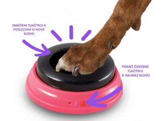 Mluvící tlačítko Talking Pet - 1ks Barva: Růžová