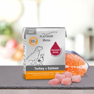 Platinum Menu Turkey + Salmon - Krocan + Losos Velikost balení: 185 g