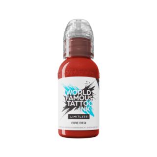 tatérská červená barva 30ml World Famous Limitless, Fire Red
