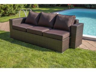 Umělý ratan zahradní 3-sofa Daylight mocca/choco