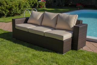 Umělý ratan zahradní 3-sofa Daylight mocca/krém