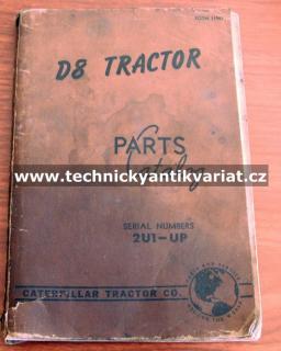Caterpillar D8 Tractor A (Katalog náhradních dílů)