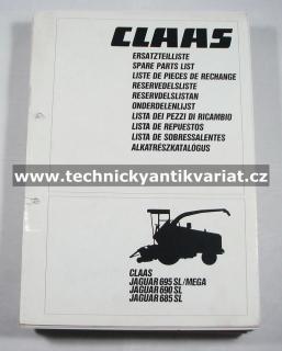 Claas Jaguar 685 690 695 SL Mega (Katalog náhradních dílů)