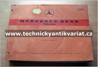 Mercedes Benz 220S (návod a katalog dílů)
