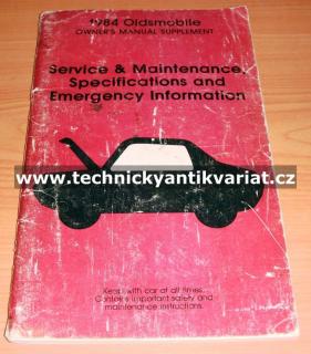 Oldsmobile 1984 (Owners Manual Supplement)