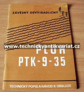 Pluh PTK-9-35 (technický popis a návod k obsluze, seznam dílů)