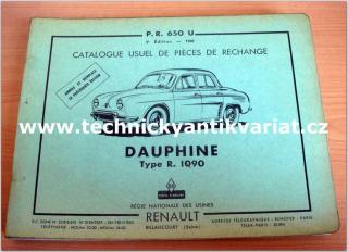 Renault Dauphine R 1090 (katalog náhradních dílů)