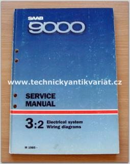 Saab 9000 - electrical system, wiring diagram (servisní manuál)