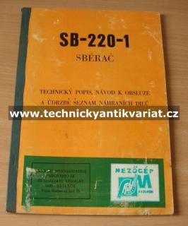 Sběrač SB-220-1 (návod k obsluze, katalog dílů)